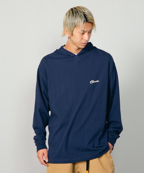 COBMASTER（コブマスター）の「【COB MASTER/コブマスター】ロングスリーブ　バックプリント　TEEパーカー（パーカー・メンズ・ブラック/ホワイト/ダークグリーン/ブラウン/ネイビー・MEDIUM/X-LARGE/LARGE）」の5枚目の写真