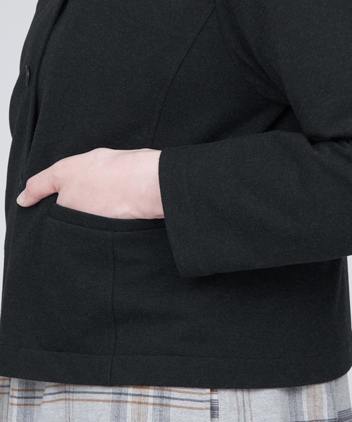 無印良品(ムジルシリョウヒン)の「ストレッチ起毛ノーカラージャケット(シャツ/ブラウス・レディース・ライトベージュ/ダークグレー/ダークブラウン・S/M/XL/L)」の8枚目の写真