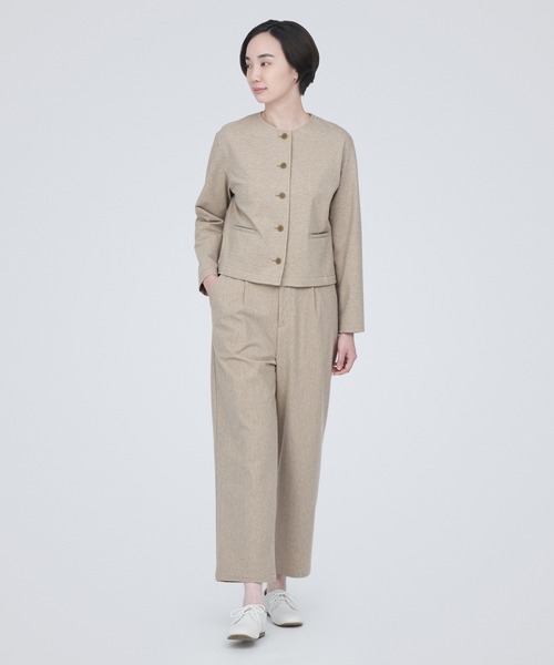 無印良品(ムジルシリョウヒン)の「ストレッチ起毛ノーカラージャケット(シャツ/ブラウス・レディース・ライトベージュ/ダークグレー/ダークブラウン・S/M/XL/L)」の20枚目の写真