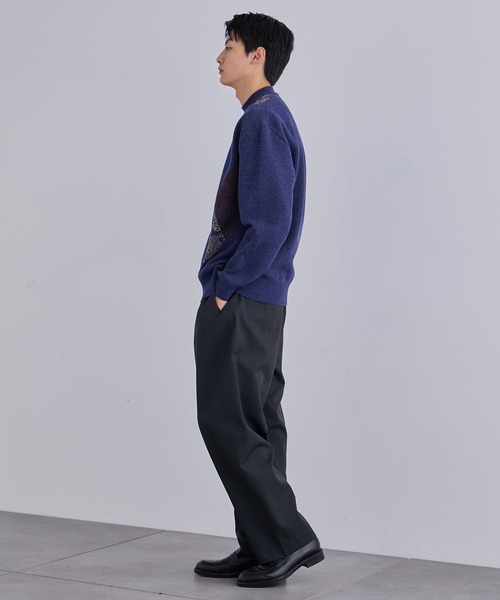 UNITED TOKYO（ユナイテッドトウキョウ）の「【EC限定】アソートパターン モックネックニット（ニット/セーター・メンズ・ダークグリーン/チャコールグレー/ブラック×ホワイト/インディゴブルー/ブラック×グレー/アッシュグレー・1/2）」の19枚目の写真