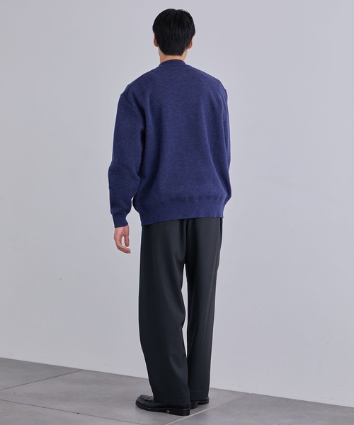 UNITED TOKYO（ユナイテッドトウキョウ）の「【EC限定】アソートパターン モックネックニット（ニット/セーター・メンズ・ダークグリーン/チャコールグレー/ブラック×ホワイト/インディゴブルー/ブラック×グレー/アッシュグレー・1/2）」の20枚目の写真