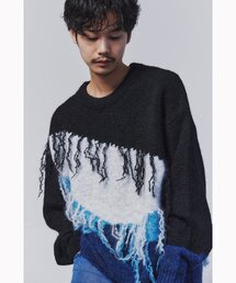 tk.TAKEO KIKUCHI | K’ Project by あゆた カラースイッチフリンジデザインニット(ニット/セーター)
