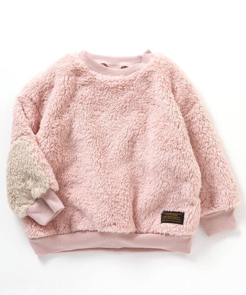 BREEZE(ブリーズ)の「【あったか】ファーフリーストレーナー(スウェット・キッズ・キャメル/オフホワイト/ブラック/ピンク/アイボリー/レインボー・80/150/120/110/100/140/130/90)」の6枚目の写真