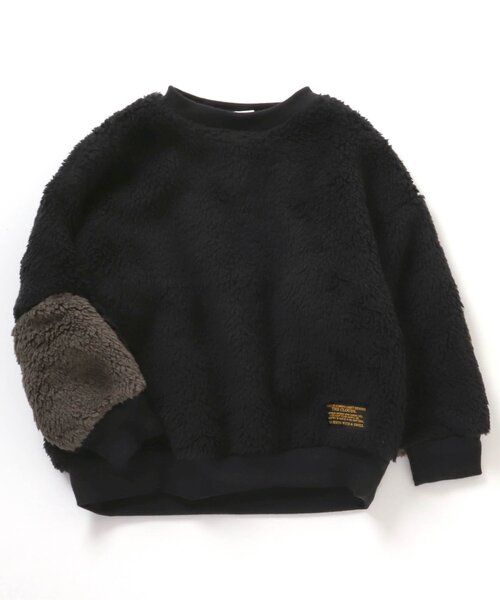 BREEZE(ブリーズ)の「【あったか】ファーフリーストレーナー(スウェット・キッズ・キャメル/オフホワイト/ブラック/ピンク/アイボリー/レインボー・80/150/120/110/100/140/130/90)」の4枚目の写真