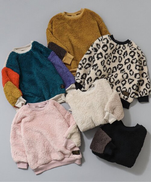 BREEZE(ブリーズ)の「【あったか】ファーフリーストレーナー(スウェット・キッズ・キャメル/オフホワイト/ブラック/ピンク/アイボリー/レインボー・80/150/120/110/100/140/130/90)」の7枚目の写真