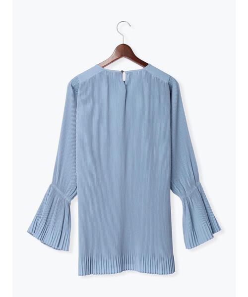 Te chichi（テチチ）の「プリーツロングブラウス（シャツ/ブラウス・レディース・ブルー/ブラック/オフホワイト・F）」の7枚目の写真