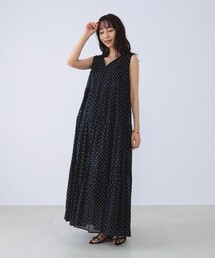 ヌキテパ ne Quittez pas ドビーギャザー ノースリーブ ドレス NE QUITTEZ PAS!（ヌキテパ）の「ne Quittez pas / ヌキテパ