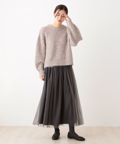 Afternoon Tea(アフタヌーンティー)の「シャギーニットプルオーバー(ニット/セーター・レディース・ブルー/オレンジ/ブラウン・MEDIUM)」の6枚目の写真