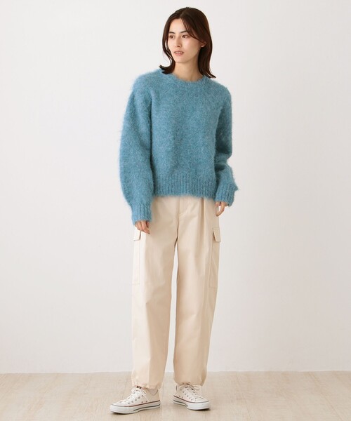 Afternoon Tea(アフタヌーンティー)の「シャギーニットプルオーバー(ニット/セーター・レディース・ブルー/オレンジ/ブラウン・MEDIUM)」の11枚目の写真