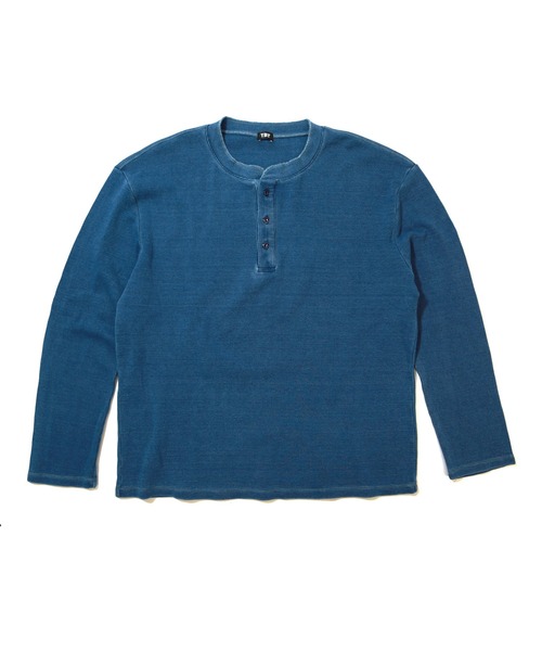 TMT（ティーエムティー）の「ワッフル編みサーマル L/SL T-shirts（Tシャツ/カットソー・メンズ・インディゴブルー/ライトインディゴブルー・MEDIUM/X-LARGE/LARGE/SMALL）」の2枚目の写真