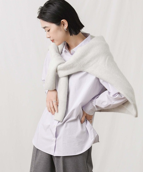 Gready Brilliant（グレディブリリアン）の「ＳＴＰ６０ブロードシャツ（シャツ/ブラウス・レディース・パープル系/ブラック×ホワイト・FREE）」の12枚目の写真