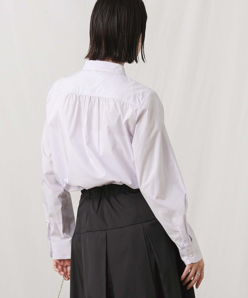 Gready Brilliant（グレディブリリアン）の「ＳＴＰ６０ブロードシャツ（シャツ/ブラウス・レディース・パープル系/ブラック×ホワイト・FREE）」の19枚目の写真