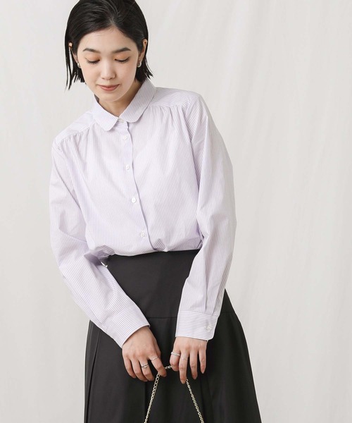Gready Brilliant（グレディブリリアン）の「ＳＴＰ６０ブロードシャツ（シャツ/ブラウス・レディース・パープル系/ブラック×ホワイト・FREE）」の20枚目の写真