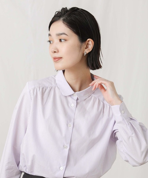 Gready Brilliant（グレディブリリアン）の「ＳＴＰ６０ブロードシャツ（シャツ/ブラウス・レディース・パープル系/ブラック×ホワイト・FREE）」の22枚目の写真