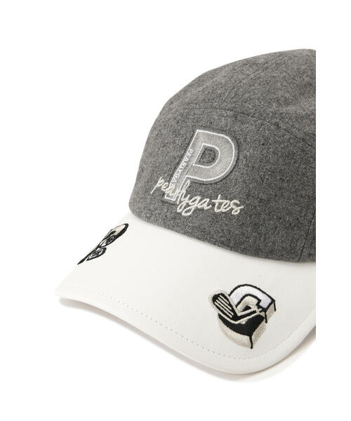PEARLY GATES(パーリーゲイツ)の「【PEARLY GATES】カレッジワッペン ジェットキャップ (UNISEX) <カレッジロゴ>(キャップ・レディース・グレー/ネイビー・FREE)」の6枚目の写真