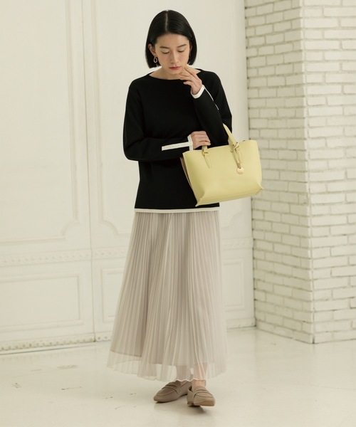 OPAQUE.CLIP（オペークドットクリップ）の「◆≪SS-LLsize≫ 6color/配色デザインボートネックニット【イージーケア/洗濯機洗い可】（ニット/セーター・レディース・ブルー系9/グレー系4/ピンク系1/ブラック系4/ベージュ系その他7/ホワイト系5・42/38/40/34/36）」の16枚目の写真