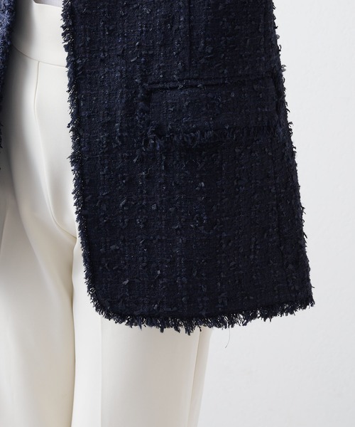 Whim Gazette ウィムガゼット ツイードノーカラージャケット ウィムガゼット Whim Gazette 【15th Anniversary】ツィードノー