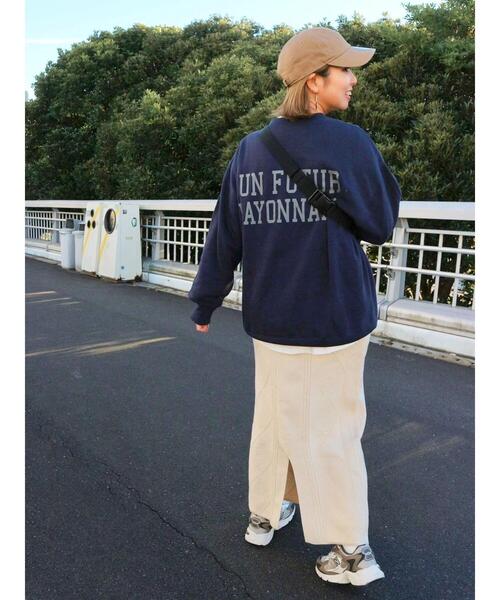 Green　Parks（グリーンパークス）の「ケーブルニットスカート（スカート・レディース・ベージュ/アイボリー/杢グレー・FREE）」の8枚目の写真