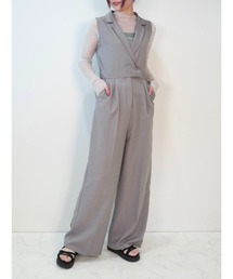 襟付きオールインワン