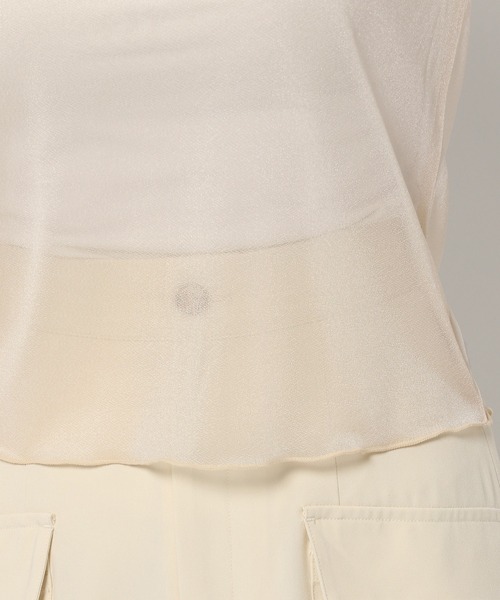 mysty woman(ミスティウーマン)の「シアーラメボトルネックプルオーバー 109876(Tシャツ/カットソー・レディース・チャコールグレー/アイボリー/ベージュ系その他・FREE)」の18枚目の写真