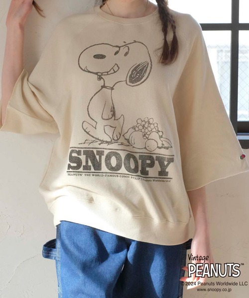 FRUIT OF THE LOOM×スヌーピー甘編み裏毛Tシャツ（Tシャツ/カットソー）｜FRUIT OF THE LOOM（フルーツオブザルーム）