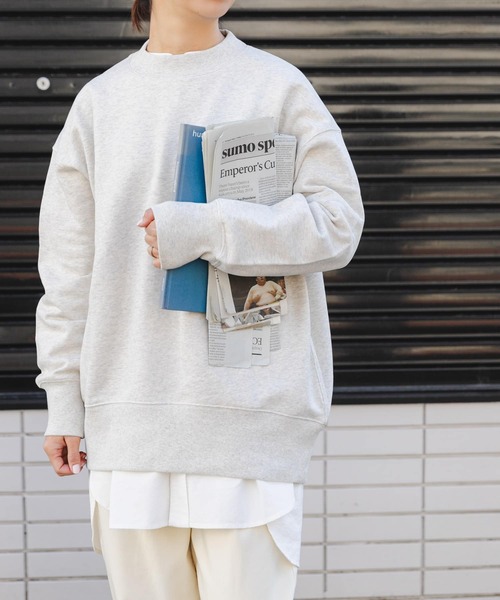 FORK&SPOON（フォークアンドスプーン）の「FORK&SPOON　バックジップスウェット（Tシャツ/カットソー・レディース・ホワイト系その他/グレー系その他・1）」の2枚目の写真