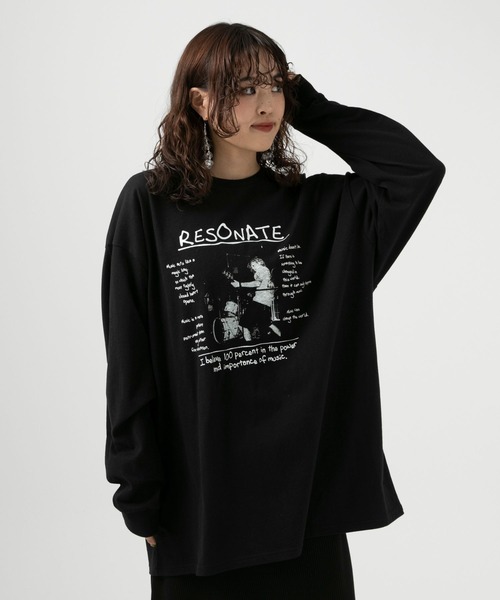 BAYFLOW(ベイフロー)の「【スタッフ企画】プリントBIGロンT【YOU are YOU】(Tシャツ/カットソー・レディース・ブラック/オフホワイト・FREE)」の7枚目の写真