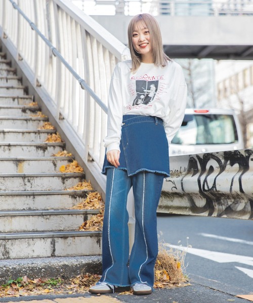 BAYFLOW(ベイフロー)の「【スタッフ企画】プリントBIGロンT【YOU are YOU】(Tシャツ/カットソー・レディース・ブラック/オフホワイト・FREE)」の18枚目の写真