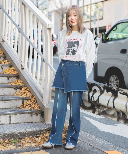 BAYFLOW(ベイフロー)の「【スタッフ企画】プリントBIGロンT【YOU are YOU】(Tシャツ/カットソー・レディース・ブラック/オフホワイト・FREE)」の9枚目の写真
