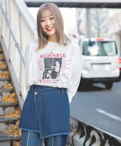 BAYFLOW(ベイフロー)の「【スタッフ企画】プリントBIGロンT【YOU are YOU】(Tシャツ/カットソー・レディース・ブラック/オフホワイト・FREE)」の6枚目の写真