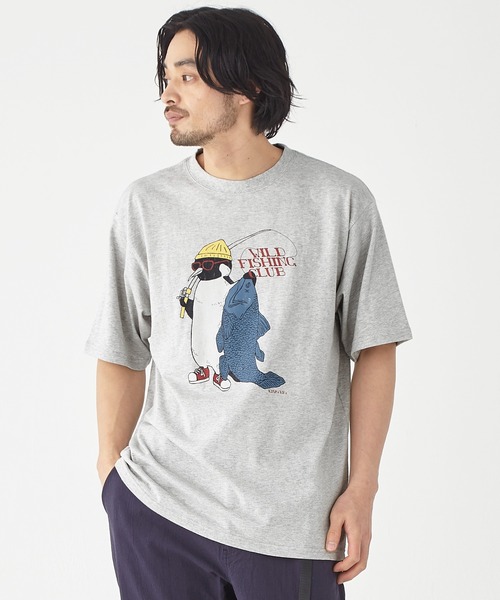 KRIFF MAYER(クリフメイヤー)の「アニマル半袖T(ペンギン)(Tシャツ/カットソー・メンズ・オフホワイト/チャコール/グレー/グリーン/ブルー・LARGE/X-LARGE/MEDIUM)」の3枚目の写真