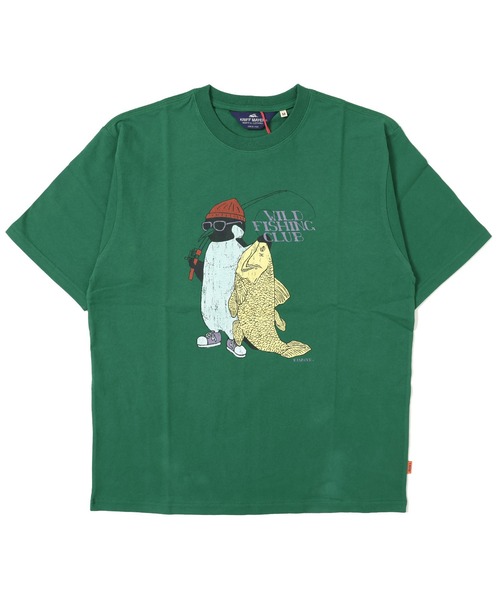 KRIFF MAYER(クリフメイヤー)の「アニマル半袖T(ペンギン)(Tシャツ/カットソー・メンズ・オフホワイト/チャコール/グレー/グリーン/ブルー・LARGE/X-LARGE/MEDIUM)」の1枚目の写真