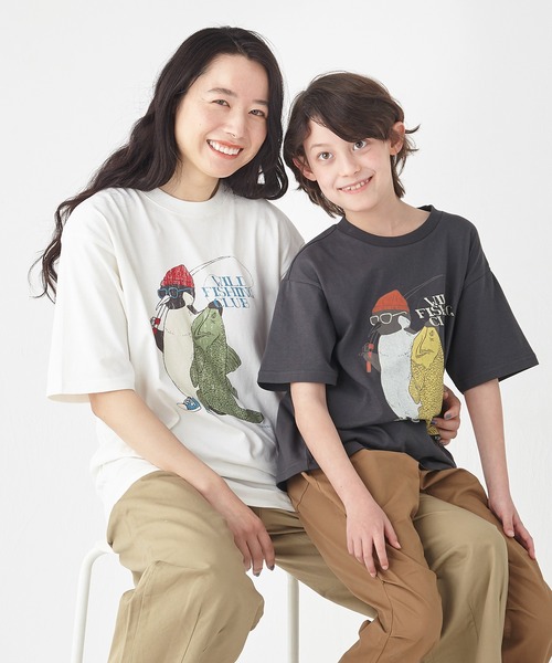 KRIFF MAYER(クリフメイヤー)の「アニマル半袖T(ペンギン)(Tシャツ/カットソー・メンズ・オフホワイト/チャコール/グレー/グリーン/ブルー・LARGE/X-LARGE/MEDIUM)」の17枚目の写真