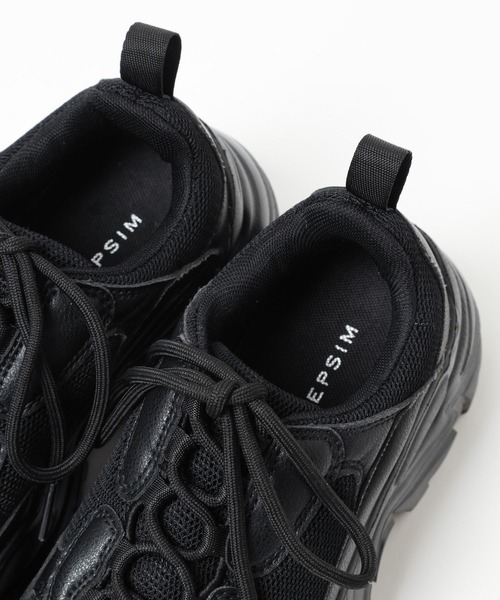 LEPSIM（レプシィム）の「厚底スニーカー　100633（スニーカー・レディース・ブラック/オフホワイト・MEDIUM/LARGE）」の6枚目の写真