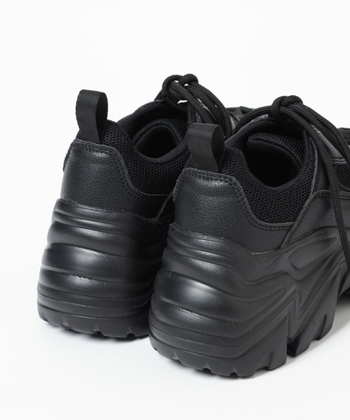 LEPSIM（レプシィム）の「厚底スニーカー　100633（スニーカー・レディース・ブラック/オフホワイト・MEDIUM/LARGE）」の5枚目の写真