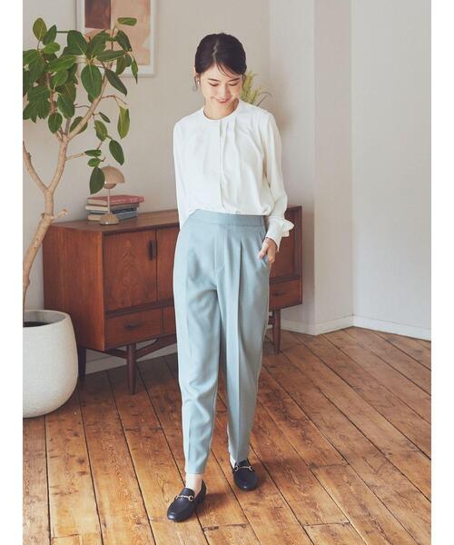 earth music&ecology（アースミュージックアンドエコロジー）の「ノーカラーフロントタックブラウス（シャツ/ブラウス・レディース・ライトピンク/オフホワイト/ネイビー/ライトグレー・FREE）」の20枚目の写真