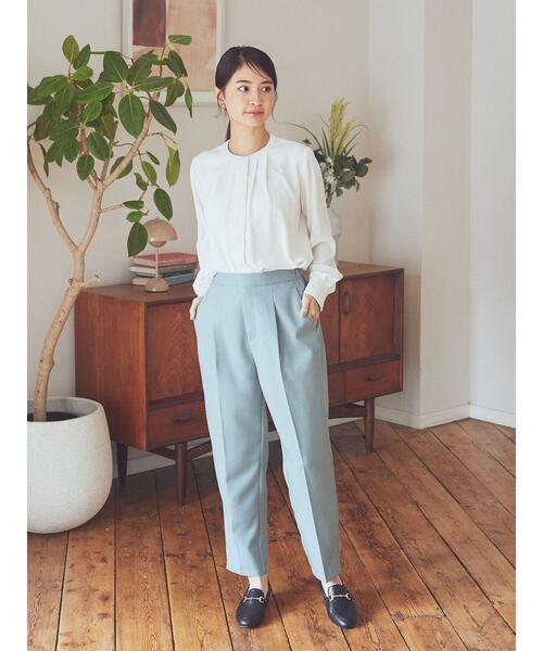 earth music&ecology（アースミュージックアンドエコロジー）の「ノーカラーフロントタックブラウス（シャツ/ブラウス・レディース・ライトピンク/オフホワイト/ネイビー/ライトグレー・FREE）」の21枚目の写真