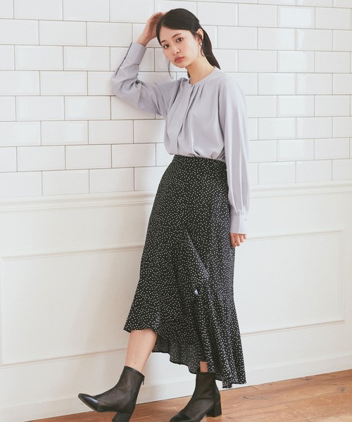 earth music&ecology（アースミュージックアンドエコロジー）の「ノーカラーフロントタックブラウス（シャツ/ブラウス・レディース・ライトピンク/オフホワイト/ネイビー/ライトグレー・FREE）」の10枚目の写真