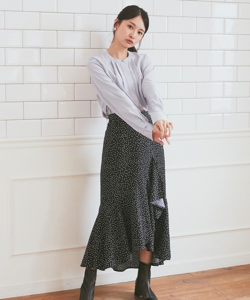 earth music&ecology（アースミュージックアンドエコロジー）の「ノーカラーフロントタックブラウス（シャツ/ブラウス・レディース・ライトピンク/オフホワイト/ネイビー/ライトグレー・FREE）」の12枚目の写真