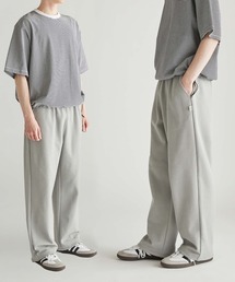 【ocosic】鹿の子ストレートワイドパンツ