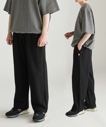 【ocosic】鹿の子ストレートワイドパンツ