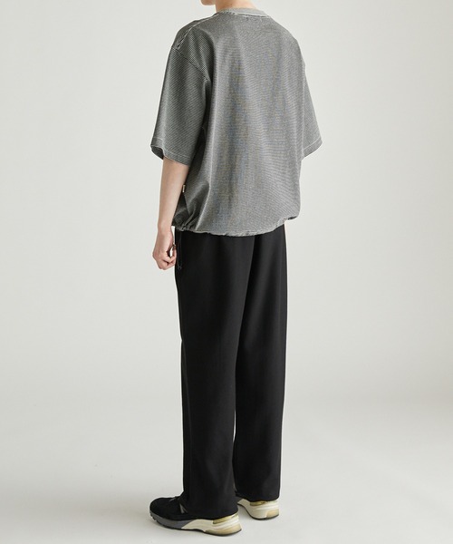 ocosic】鹿の子ストレートワイドパンツ（スラックス）｜ocosic