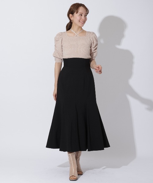 AND COUTURE（アンドクチュール）の「サイドリブマーメイドスカート（スカート・レディース・ピンク/ベージュ/ブラック/オフホワイト・FREE）」の3枚目の写真