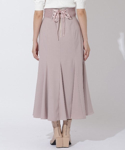 AND COUTURE（アンドクチュール）の「サイドリブマーメイドスカート（スカート・レディース・ピンク/ベージュ/ブラック/オフホワイト・FREE）」の5枚目の写真