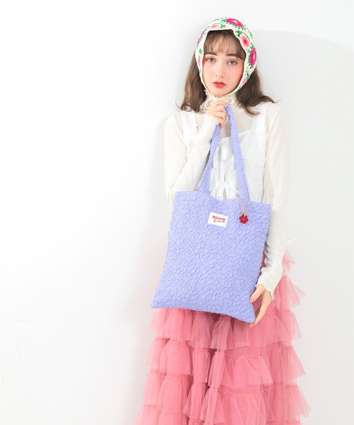 ACCOMMODE(アコモデ)の「ブルームトートバッグ(トートバッグ・レディース・ピンク/ホワイト/ラベンダー/ブラック・FREE)」の15枚目の写真