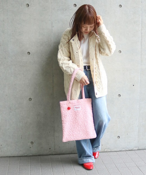 ACCOMMODE(アコモデ)の「ブルームトートバッグ(トートバッグ・レディース・ピンク/ホワイト/ラベンダー/ブラック・FREE)」の18枚目の写真