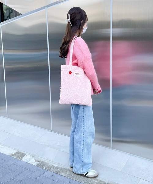 ACCOMMODE(アコモデ)の「ブルームトートバッグ(トートバッグ・レディース・ピンク/ホワイト/ラベンダー/ブラック・FREE)」の6枚目の写真