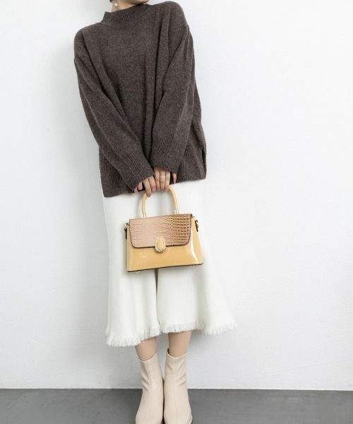 Miniministore(ミニミニストア)の「ショルダーバッグ おしゃれ ハンドバッグ(ショルダーバッグ・レディース・ベージュ/ネイビー/ピンク/ホワイト/ワインレッド/ブラック/ライトブラウン・FREE)」の9枚目の写真