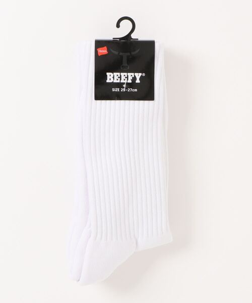 HANES（ヘインズ）の「【Hanes/ヘインズ】HMSBW001  BEEFY フルレングスソックス2P（ソックス/靴下・メンズ・ブラック/ホワイト・25cm～27cm）」の11枚目の写真