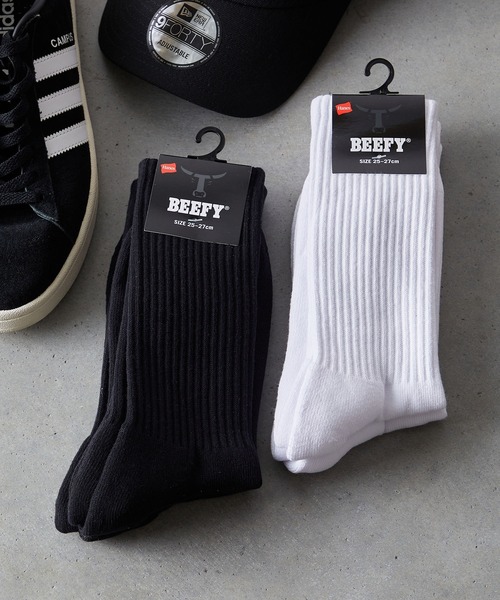 HANES（ヘインズ）の「【Hanes/ヘインズ】HMSBW001  BEEFY フルレングスソックス2P（ソックス/靴下・メンズ・ブラック/ホワイト・25cm～27cm）」の13枚目の写真